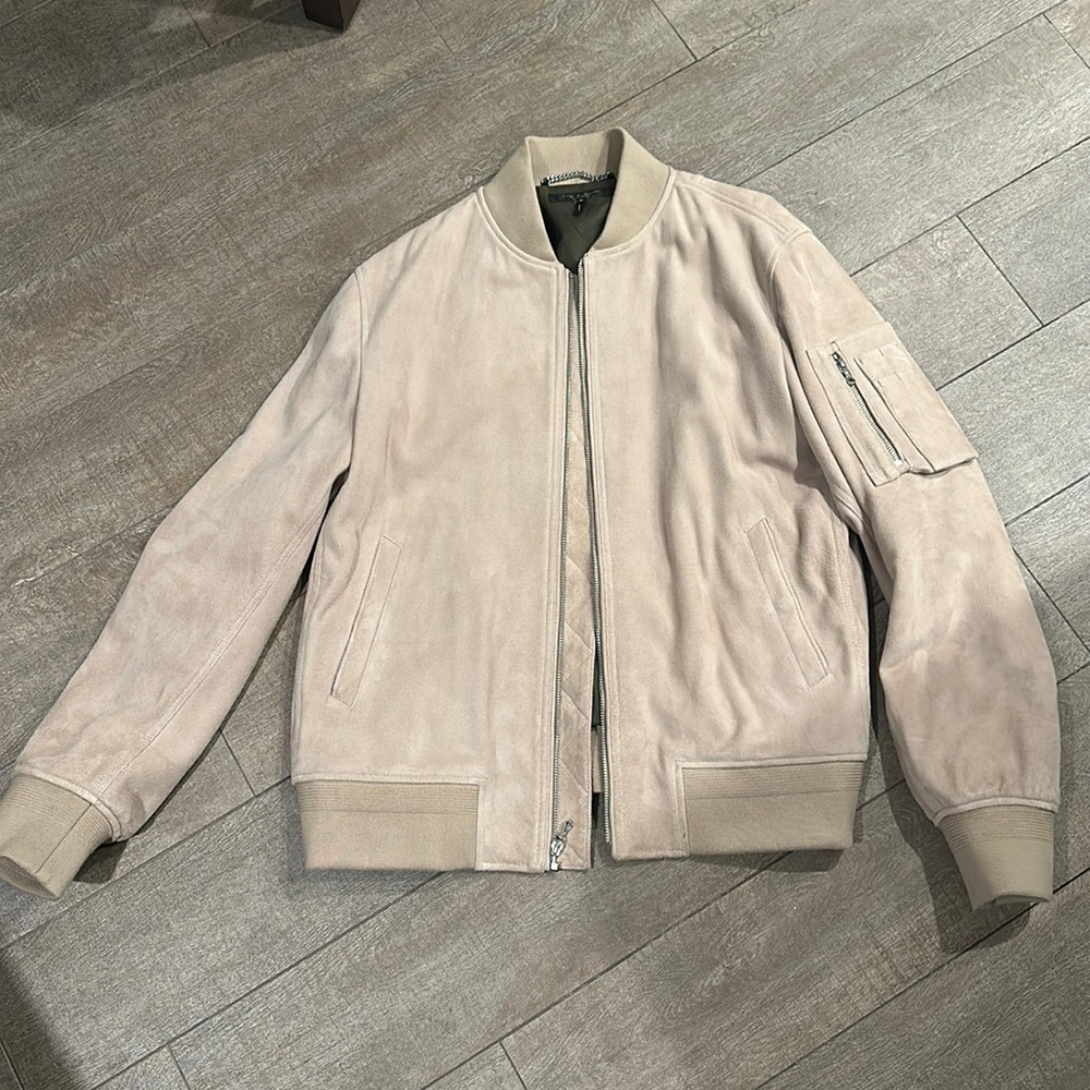 Rag & Bone Suede men’s bomber jacket
